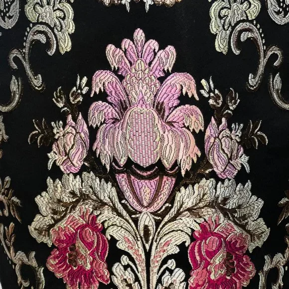 Nicole Miller Collection Black Gold Baroque Print Strapless Corset Dress - Picture 4 of 14